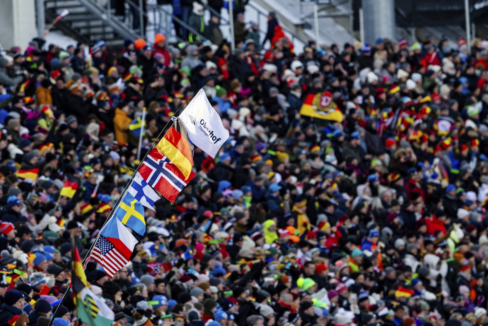 Publikum beim Biathlon Weltcup in Oberdorf